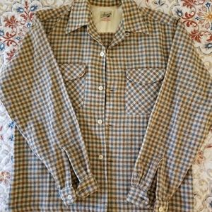 M Button down VINTAGE Airman 100% Wool Shirt